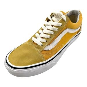 VANS Old Skool Yellow Ochre/True White Low Top Canvas Sneakers Sz 5.5 Women’s